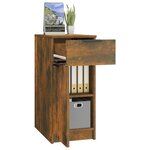vidaXL Armoire de bureau Chêne fumé 33 5x50x75 cm Bois d'ingénierie