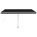 vidaXL Auvent manuel rétractable sur pied 400x350 cm Anthracite