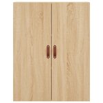 vidaXL Buffet haut Chêne sonoma 69 5x34x180 cm Bois d'ingénierie