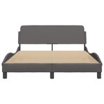 vidaXL Cadre de lit Dover gris 140x200 cm similicuir