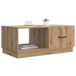 vidaXL Table basse Chêne artisanal 90 x 50 x 37 cm Bois d'ingénierie