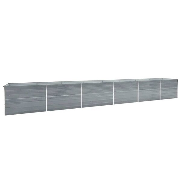 vidaXL Lit surélevé de jardin Acier galvanisé 600x80x45 cm Gris