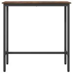vidaXL table Chêne fumé 100 x 40 x 100 5 cm Bois d'ingénierie et acier