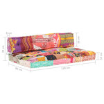 vidaXL Coussin de canapé palette Multicolore Tissu Patchwork