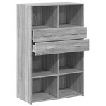 vidaXL Buffet haut sonoma gris 80x42 5x124 cm bois d'ingénierie