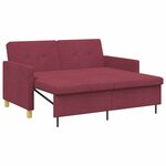vidaXL Canapé-lit escamotable Bordeaux Tissu