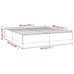 vidaXL Cadre de lit sans matelas gris foncé 180x200 cm velours