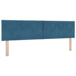 Lit Box Spring vidaXL avec Matelas Bleu Sombre Super King Velours