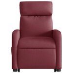 vidaXL Fauteuil inclinable rouge bordeaux tissu