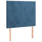 vidaXL Cadre de lit avec tête de lit Bleu foncé 100x200 cm Velours