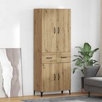 vidaXL Haut Armoire Montage mural Chêne artisanal 69 5 x 34 x 180 cm