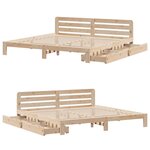 vidaXL Cadre de lit sans matelas 200x200 cm bois massif de pin