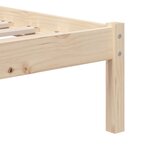 vidaXL Cadre de lit Bois de pin massif 100x200 cm
