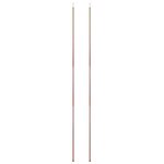 vidaXL Mâts de tente télescopiques 170-255 cm 2 Pièces Acier galvanisé