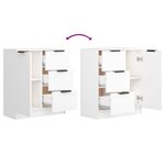vidaXL Buffet Blanc 60x30x70 cm Bois d'ingénierie