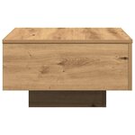 Table basse vidaXL Artisian en chêne 55x55x31 cm en bois d'ingénierie