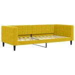 vidaXL Lit de jour avec lit gigogne jaune 90x200 cm velours