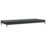 vidaXL Housse de Table Uni Noir 102 x 202 x 15 cm tissu