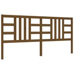 vidaXL Cadre de lit avec tête de lit marron miel 200x200cm bois massif