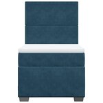 vidaXL Sommier à lattes de lit avec matelas bleu 100x200 cm