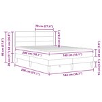 vidaXL Cadre de lit 140 x 200 cm Taupe