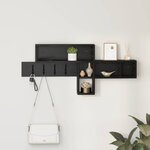 vidaXL Porte-manteau mural avec étagère Chêne noir 100 x 12 x 43 5 cm