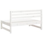 vidaXL Canapé central de jardin blanc 120x80 cm bois de pin massif