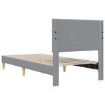 vidaXL Cadre de lit avec tête de lit Gris clair 90 x 200 cm Tissu