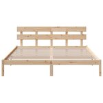 vidaXL Cadre de lit Marron 200 x 200 cm Bois de pin massif