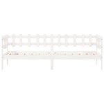 vidaXL Lit de jour sans matelas blanc 90x200 cm bois de pin massif