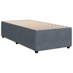 vidaXL Sommier à lattes de lit et matelas Gris foncé 80x200 cm Velours