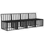 vidaXL Canapé de jardin 4 places sans accoudoir 4 pc