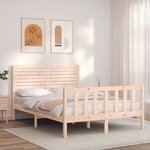 vidaXL Cadre de lit sans matelas 140x200 cm bois massif de pin
