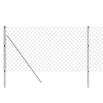 vidaXL Clôture à mailles losangées argenté 1x25 m