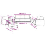 vidaXL Ensemble de canapés 4 Pièces avec coussins Noir Tissu