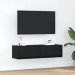 vidaXL Meuble TV Chêne noir 100 x 31 x 25.5 cm Bois d'ingénierie