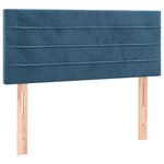 vidaXL Sommier à lattes de lit avec matelas Bleu foncé 90x200 cm