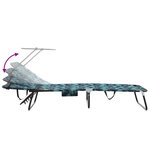 vidaXL Chaise longue pliante 2 Pièces Vert 56 x 190 x 81cm tissu