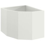 vidaXL Jardinière d'Angle Blanc 45 x 45 x 35 cm Acier