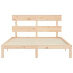 vidaXL Cadre de lit avec tête de lit 160x200 cm bois massif