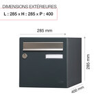 Boite aux lettre  Allure 2 portes  gris anthracite 7016M