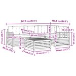 vidaXL Ensemble de canapés d'extérieur 6 pc Blanc et crème Polyester