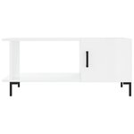 vidaXL Table basse Blanc brillant 90x50x40 cm Bois d'ingénierie