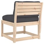 vidaXL Canapé de jardin avec coussins bois de pin solide