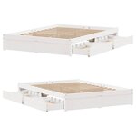 vidaXL Cadre de lit sans matelas blanc 120x200 cm bois de pin massif