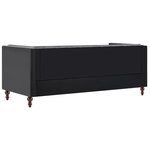 vidaXL Canapé chesterfield à 3 places Revêtement en similicuir Noir
