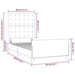 vidaXL Cadre de lit avec tête de lit Crème 80x200 cm Tissu
