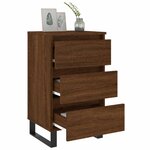vidaXL Tables de chevet 2 Pièces chêne marron 40x35x69 cm bois ingénierie