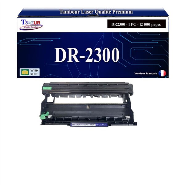 Kit Tambour compatible avec Brother DR2300 pour Brother HL-L2360DN  L2365DW  L2300D  L2340DW - 12 000 pages - T3AZUR