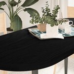 vidaXL Dessus de table marron foncé 140x60x4cm bois chêne massif ovale